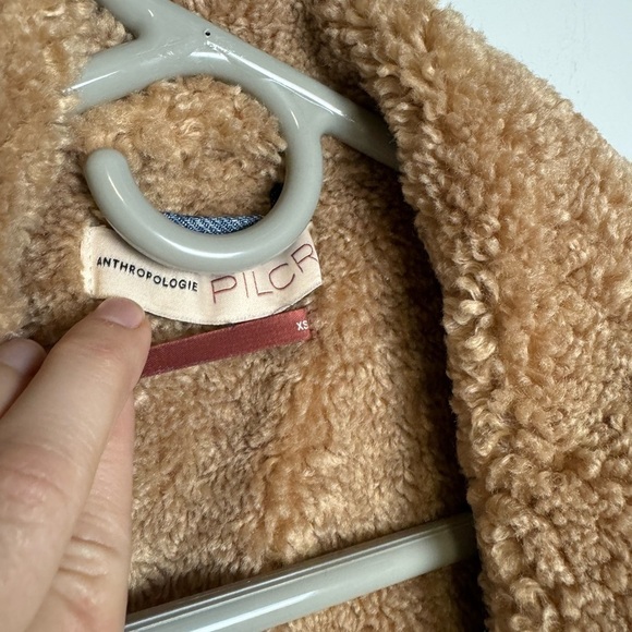 ANTHRO PILCRO Sherpa trimmed denim jacket XS - Picture 6 of 12